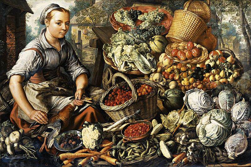 Market Woman with Fruit, Vegetables and Poultry, Joachim Beuckelaer